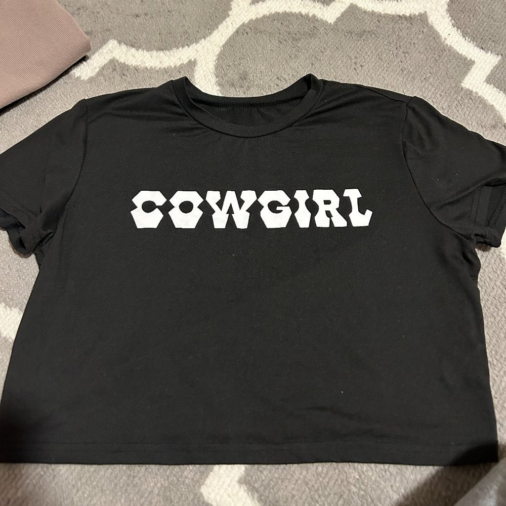 "Cowgirl" Cropped Babytee